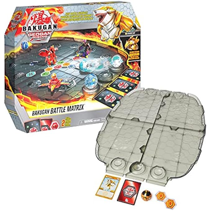 BAKUGAN GEOGAN RISING' ARENA, BATTLE MATRIX, ZERLEGBARES SPIELFELD MIT EXKLUSIVEM AURELUS SHARKTAR - Image 1
